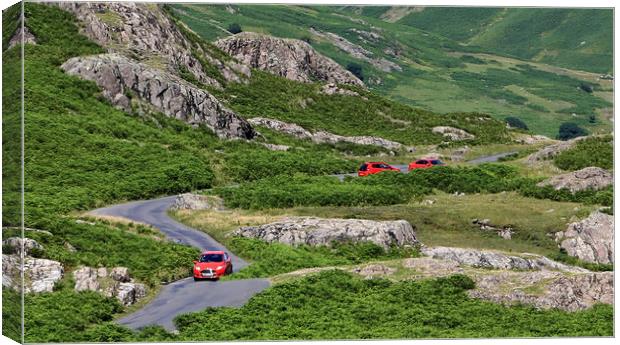 Red And Green, Wasdale Lake District Canvas Print by Linda Lyon