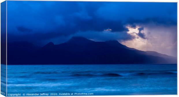 Stormy Silhouette of Rum Canvas Print by Alexander Jeffrey