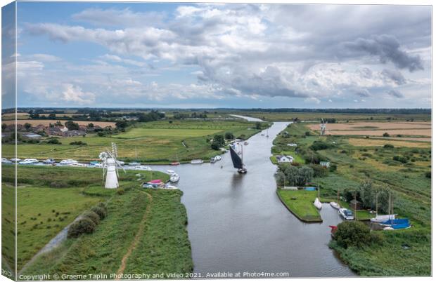 Historic Norfolk Wherry Maud Canvas Print by Graeme Taplin Landscape Photography