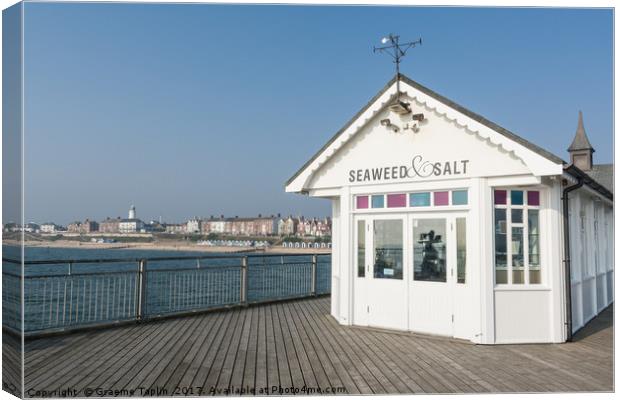 Seaweed & Salt cafe Southwold Pier, Suffolk Canvas Print by Graeme Taplin Landscape Photography