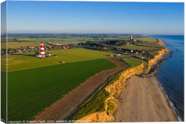 Happisburgh Lighthouse  Canvas Print by Graeme Taplin Landscape Photography