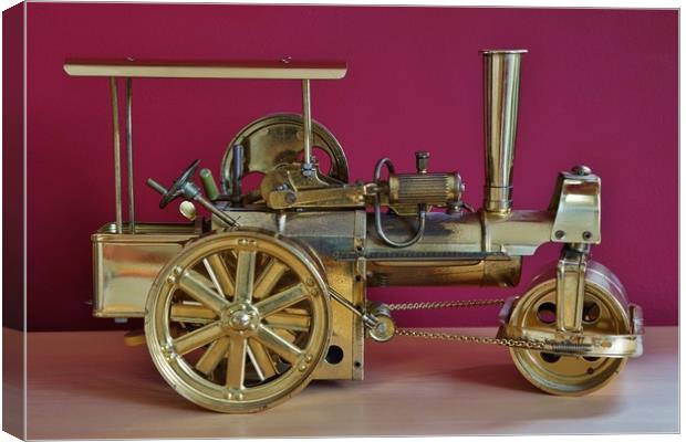 Model Steam-Roller                                Canvas Print by John Iddles