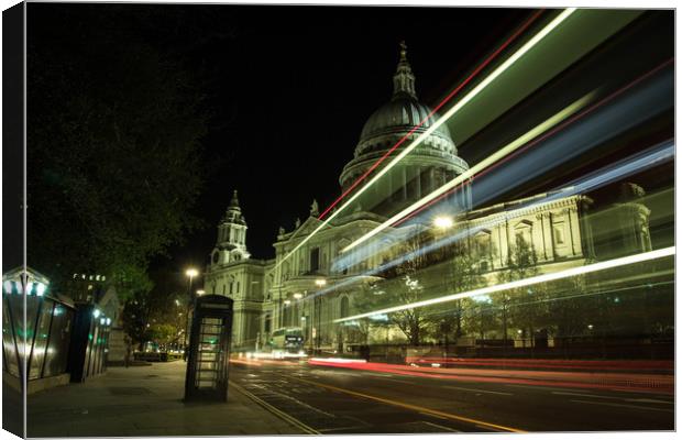 St Paul's Cathedral At Night Canvas Print by Milton Cogheil