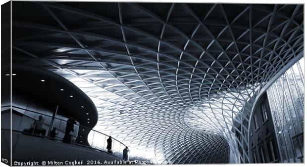 The Ceiling of King's Cross Station, London Canvas Print by Milton Cogheil