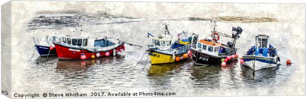 The fishing boats of Staithes. Canvas Print by Steve Whitham