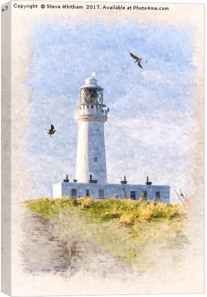 Yorkshire Coast - Flamborough Lighthouse. Canvas Print by Steve Whitham
