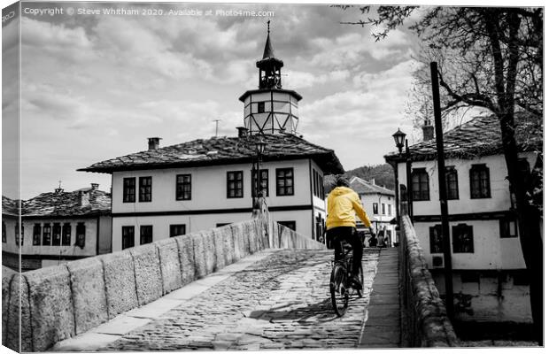 Tryavna bridge, Bulgaria. Canvas Print by Steve Whitham