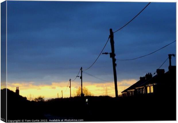 Moody Sunrise at Cudworth Canvas Print by Tom Curtis