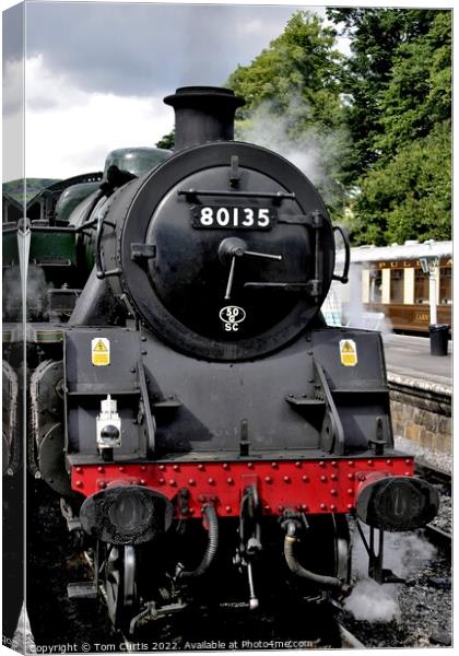 Steam Locomotive 80135 Canvas Print by Tom Curtis