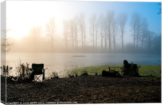 Fishing Lake Canvas Print by Louis Smith