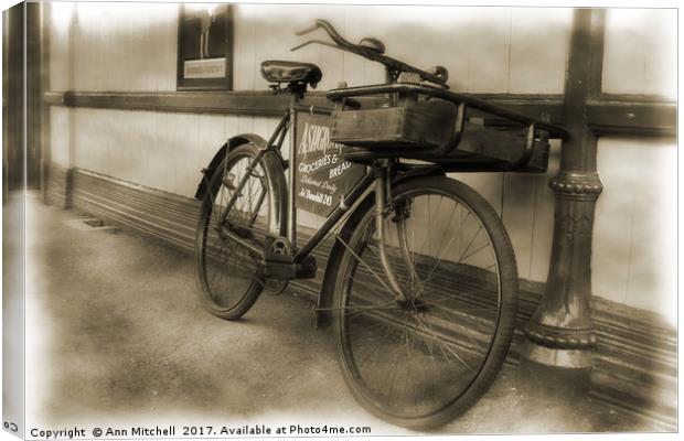 Tradesman's Bicycle Canvas Print by Ann Mitchell