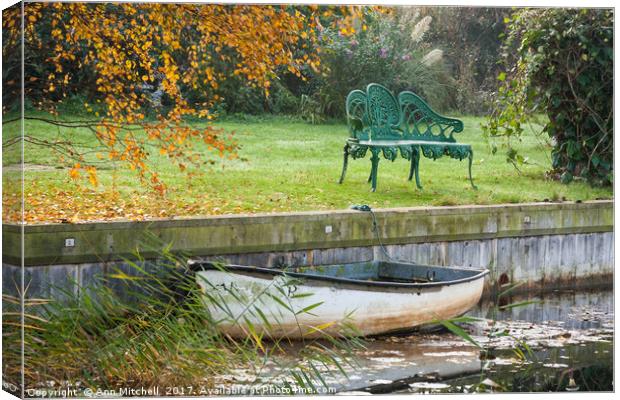 By the River West Somerton Canvas Print by Ann Mitchell