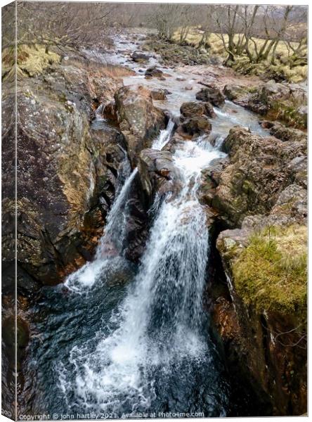 White Water Canvas Print by john hartley