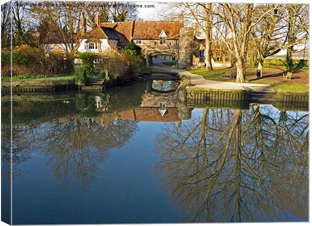 Pulls Ferry Water Gate Norwich Canvas Print by john hartley