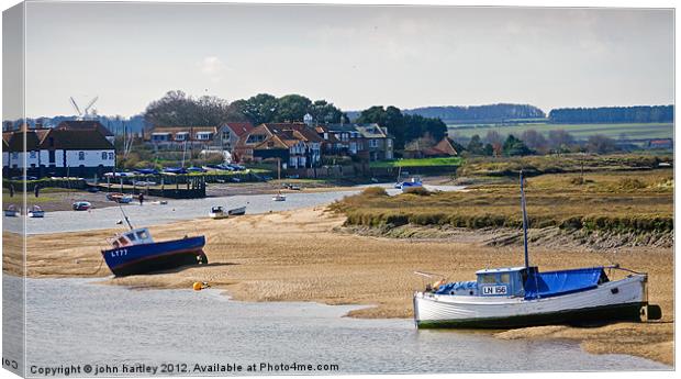 Leisurely day at Burnham Overy Staithe North Norfo Canvas Print by john hartley