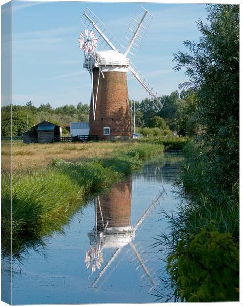 Horsey Windpump on the Norfolk Broads Canvas Print by john hartley