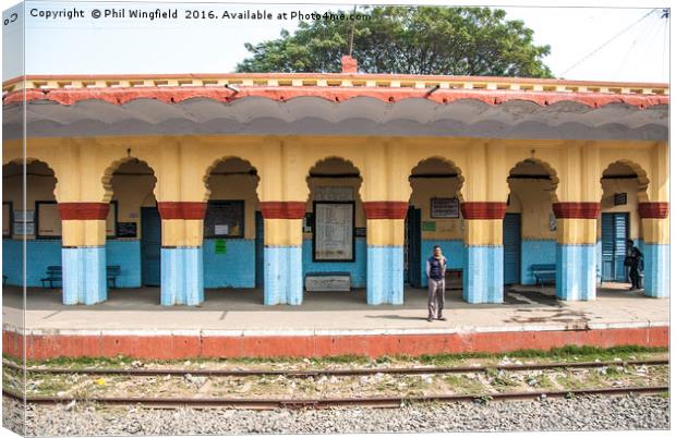 Indian Rail Station Canvas Print by Phil Wingfield