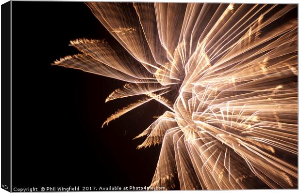 Firework long exposure Canvas Print by Phil Wingfield