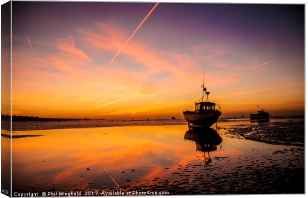 Southend Sunset 3 Canvas Print by Phil Wingfield