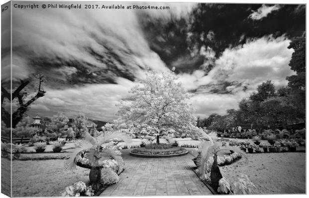 Garden of the Cau Dai Cathedral nr Saigon Canvas Print by Phil Wingfield