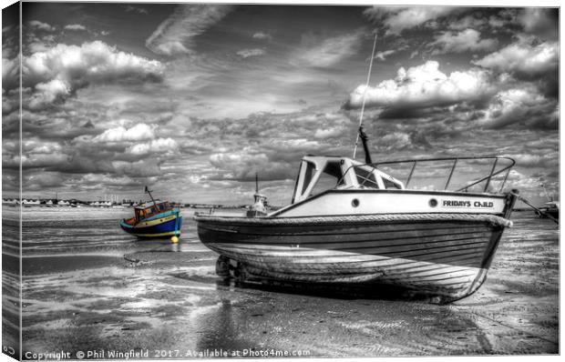 Boats on the Thames  Canvas Print by Phil Wingfield