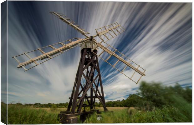Boardmans Drainage Mill,  Canvas Print by Mark Hawkes