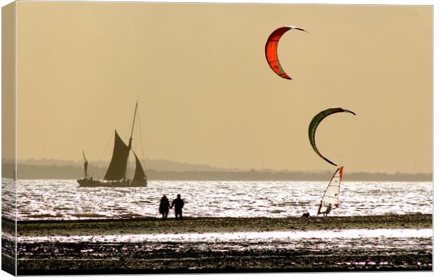 Estuary at Dusk Canvas Print by Linda Rampling