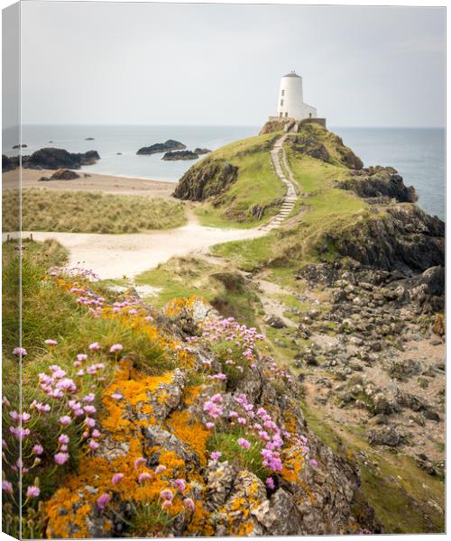 Twr Mawr Lighthouse, Llanddwyn Island, Anglesey Canvas Print by Sebastien Greber
