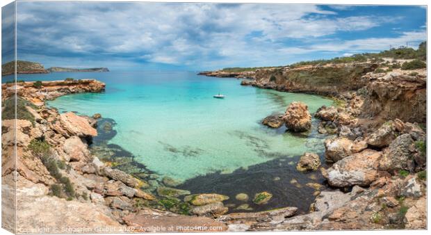 Cala Comte Ibiza Canvas Print by Sebastien Greber