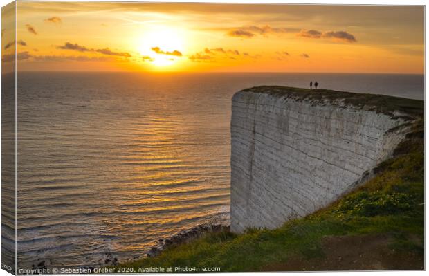 Beachy Head Sunset Canvas Print by Sebastien Greber