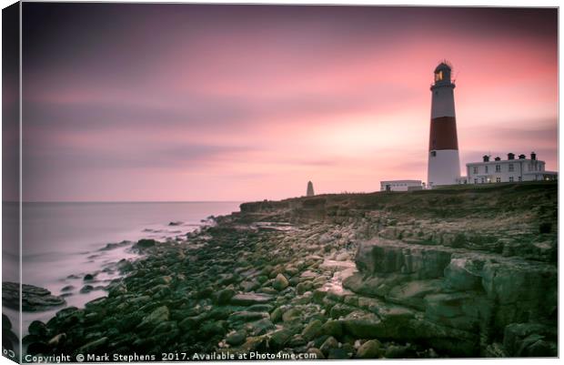 Portland Bill Sunset Canvas Print by Mark Stephens