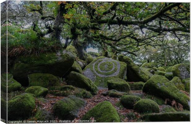 Wistmans Moss Circle #3 Canvas Print by Simon Maycock
