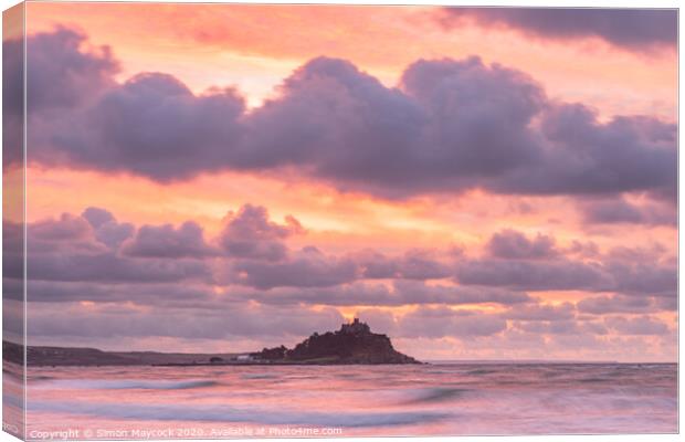 St Michaels Sunrise Canvas Print by Simon Maycock