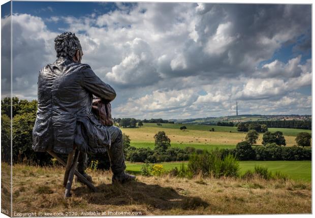 Seated man at Emley Canvas Print by kevin cook