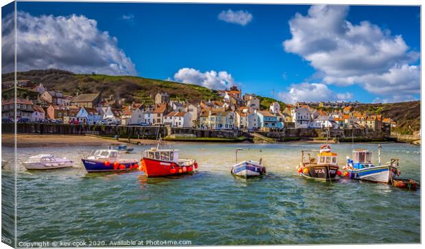 fishing boats Staithes Canvas Print by kevin cook