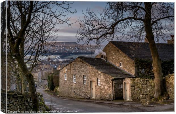 Smoking chimney Gunnerside Canvas Print by kevin cook