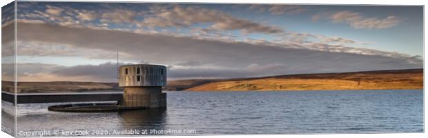 Grimwith reservoir - Pano Canvas Print by kevin cook