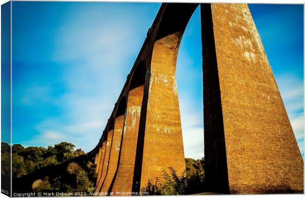 Larpool Viaduct At Whitby Canvas Print by Mark Dobson