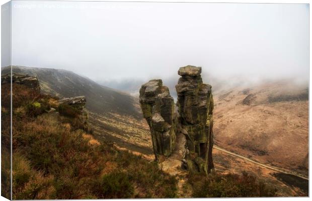 The Trinacle in The Mist Canvas Print by Mark Dobson