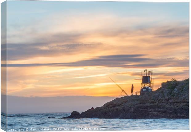 Fisherman at Battery Point Canvas Print by Martin Waters