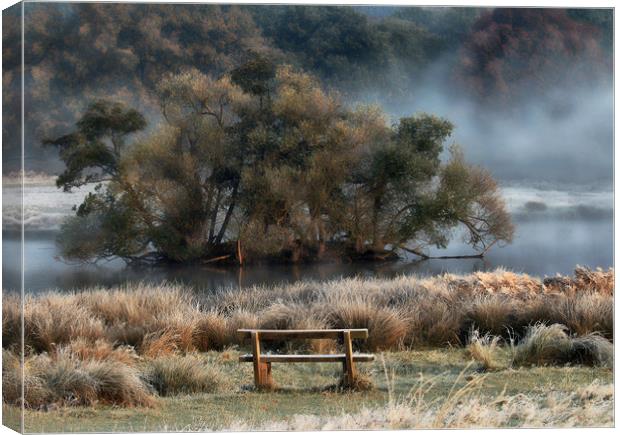 A Touch of Frost ...........and mist Canvas Print by Bett Atherton