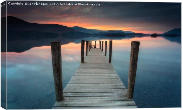 Serene Sunset over Ashness Jetty Canvas Print by Ian Flanagan