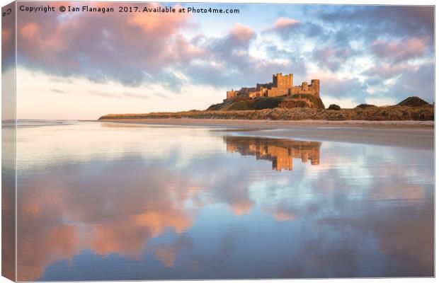 Bamburgh Castle, Northumberland Canvas Print by Ian Flanagan