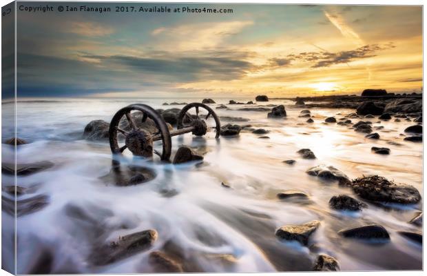 Rustic relics on Chemical Beach Canvas Print by Ian Flanagan