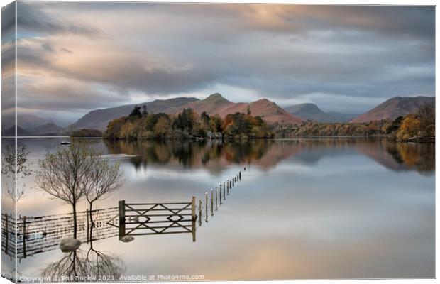 Derwent Water Autumn calm Canvas Print by Phil Buckle