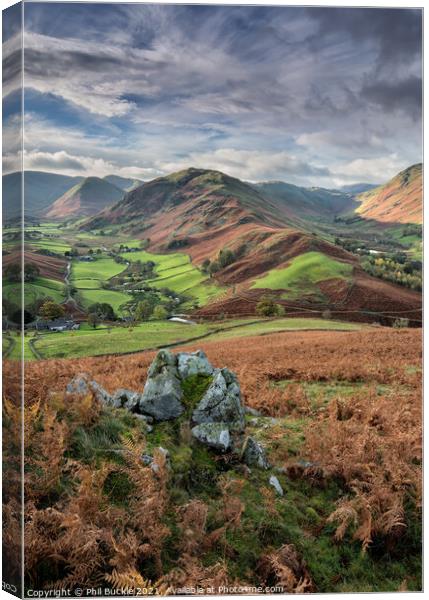 Martindale Valley and Beda Fell Canvas Print by Phil Buckle
