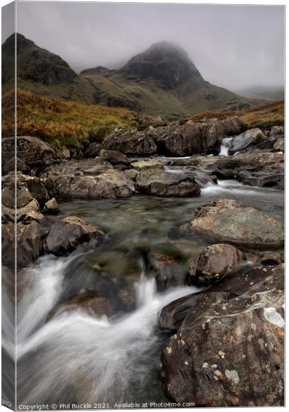 Deepdale Beck Waterfall Canvas Print by Phil Buckle