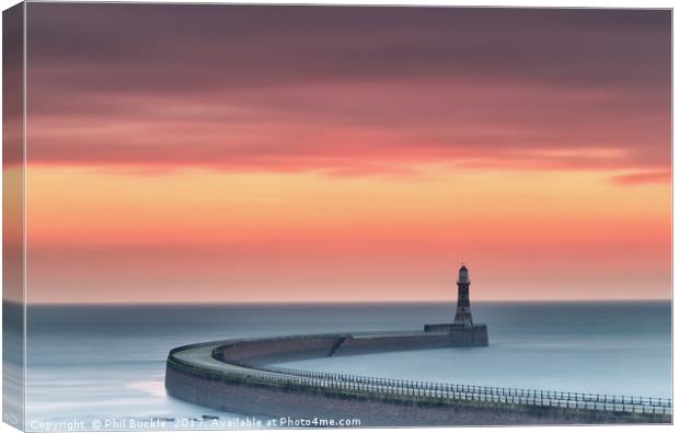 Roker Sunrise Canvas Print by Phil Buckle