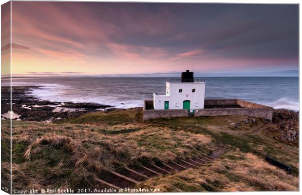 Black Rocks Point Lighthouse Canvas Print by Phil Buckle