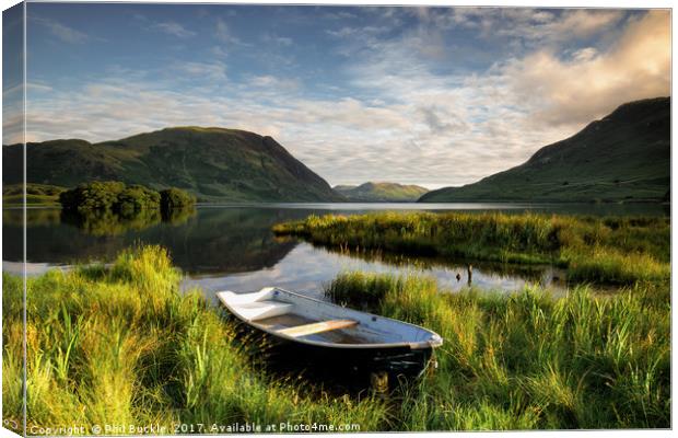 Crummock Water Boat Canvas Print by Phil Buckle